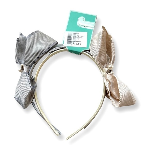 ⭐️ 5 for $25 A Set of 2 Girls’ Headbands Grey & Beige Copper Key Accessories - Picture 2 of 4